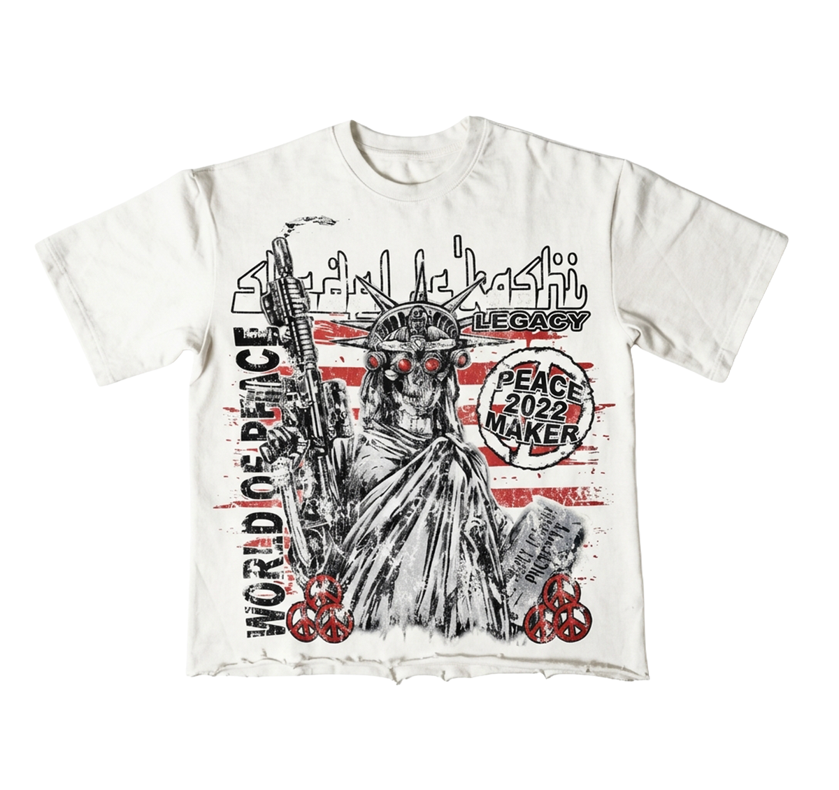 NYC Peace Maker Tee- White
